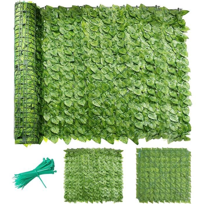Haie Artificielle Balcon Brise Vue Jardin Haie Artificielle en Rouleau Haie Feuillage Artificiel Clôture d'intimité écran de Jardin pour Balcon Cour Arrière Patio(Color:A Size:0.5x1m