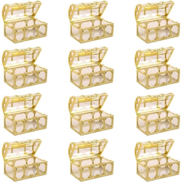 Coffrets Cadeau Pirate 12 Pièces - Coffres Au Trésor En Carton, Pour Bonbons, Chocolats, Fêtes D'Anniversaire, Chasse Au Trésor