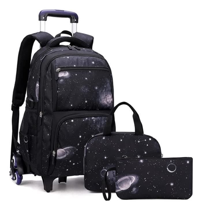 3Pcs Trolley Bag Grand Sac Dos Roulette Garcon Filles Sac Cabine