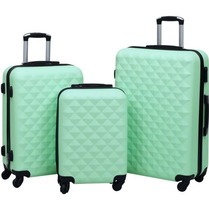 Ensemble de trois valises rigides légères. Colour: black | Fr
