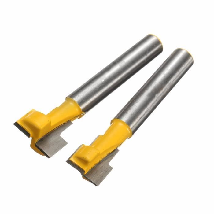 Jeu De 6 Fraises à Trou De Serrure – Tige 6 Mm, Diamètres 1/4” à 5/8”, Pour Bois, Rainures En T