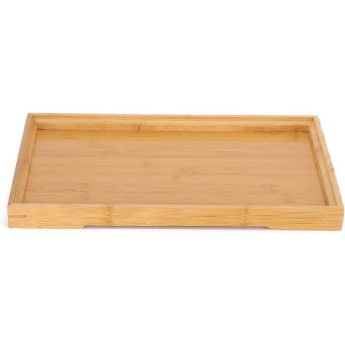 Plateau De Service En Bois Rectangulaire - 32x21cm, Pour Fruits, Desserts, Présentation Apéro Ou Déco - 1