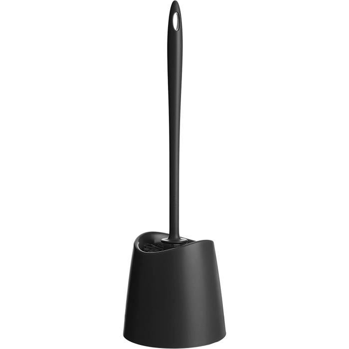 TATAY Brosse WC Standard Polypropylène Noire Sans BPA - Fabriquée En Espagne - 12 X 12 X 38 Cm