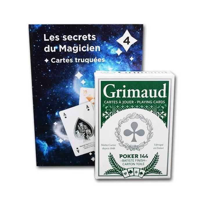 Grimaud Magie 4 Jeu Truqué Jeu de 54 cartes toilées plastifiées format poker 4 index