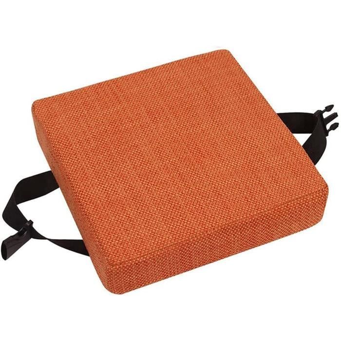 Coussin Carré Antidérapant 35x35x5cm - Housse Lavable, Intérieur/Extérieur, Beige, Pour Chaise, Tabouret, Sol