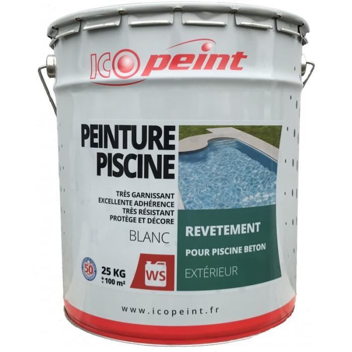 icopeint peinture piscine 25kg couleur blanc cdiscount bricolage