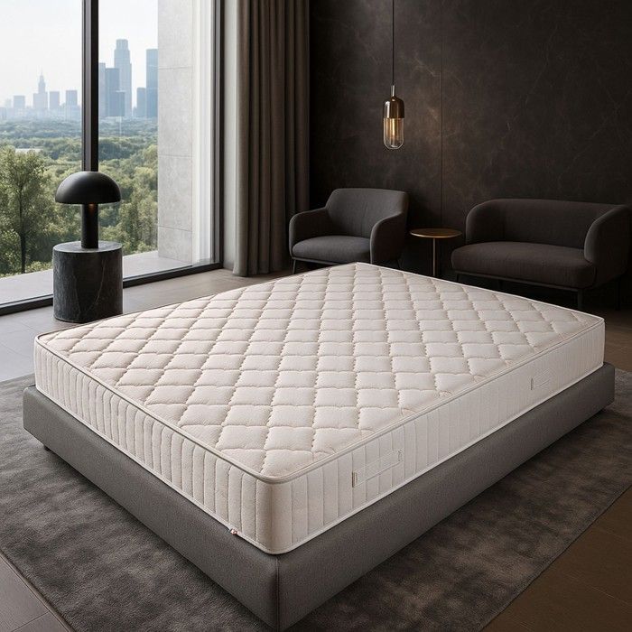 Matelas 180x200 cm Tissu Ignifug epaisseur 25 cm au Confort Trs Ferme - Mousse Extrmement Durable - anti feu 180 200