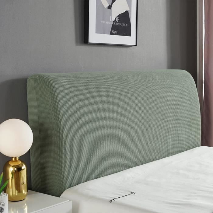 Housse De Tête De Lit Velours Épaisse - Protection Élégante Et Confortable 160 Cm Gris - Modèle Extensible