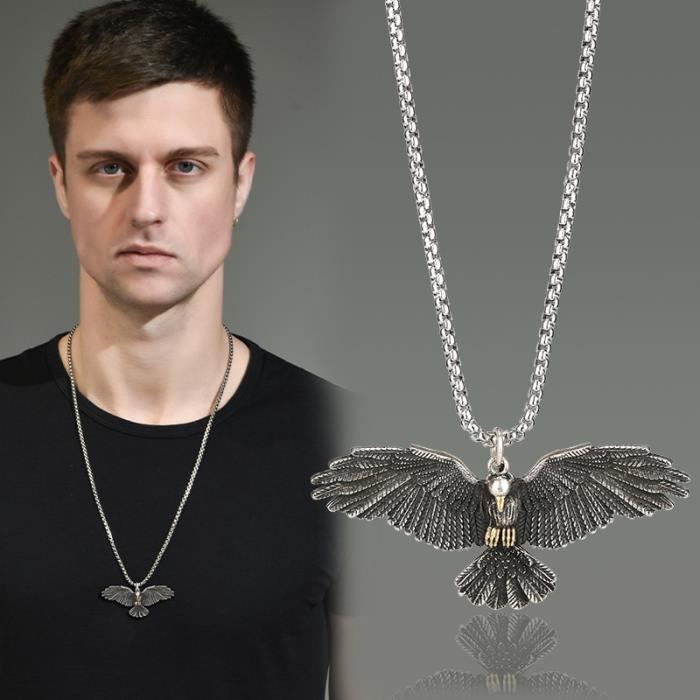Bande Aigle Aigle Pendentif Acier Inox Aigle Steel Pendentif Incl 