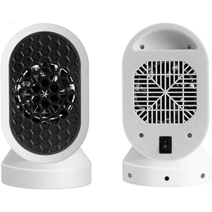 Chauffage Mural Céramique 600W Avec Télécommande - Thermostat 15-32°C, Minuterie 1-12h, Silencieux, Pour Salle De Bain, Chambre - Blanc - 4