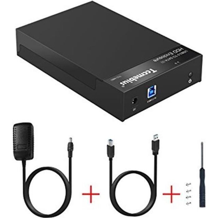 Boîtier Disque Dur Externe SATA 3.5'' USB 3.0 - Coulissant1 - Cdiscount  Informatique