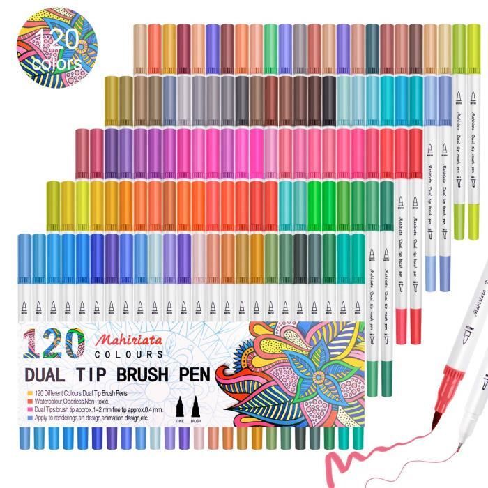 Stylos à Courbes Colorés Horktrust - Double Pointe, 8 Formes Et 8 Couleurs, Pour Notes Créatives, Art Japonais