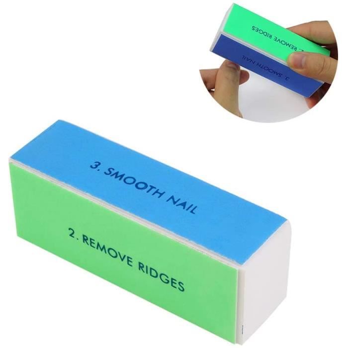 Fablcrew 1Pcs Lime a Ongles Professionnelle 4 Face Bloc Polissoir Ponçage Sponge Polissage Nails Art Tool,150