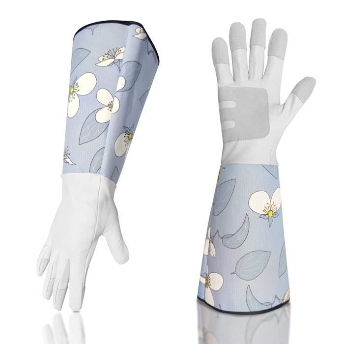 Gants de Jardinage pour Femme-Homme Gants de Travail en Peau de