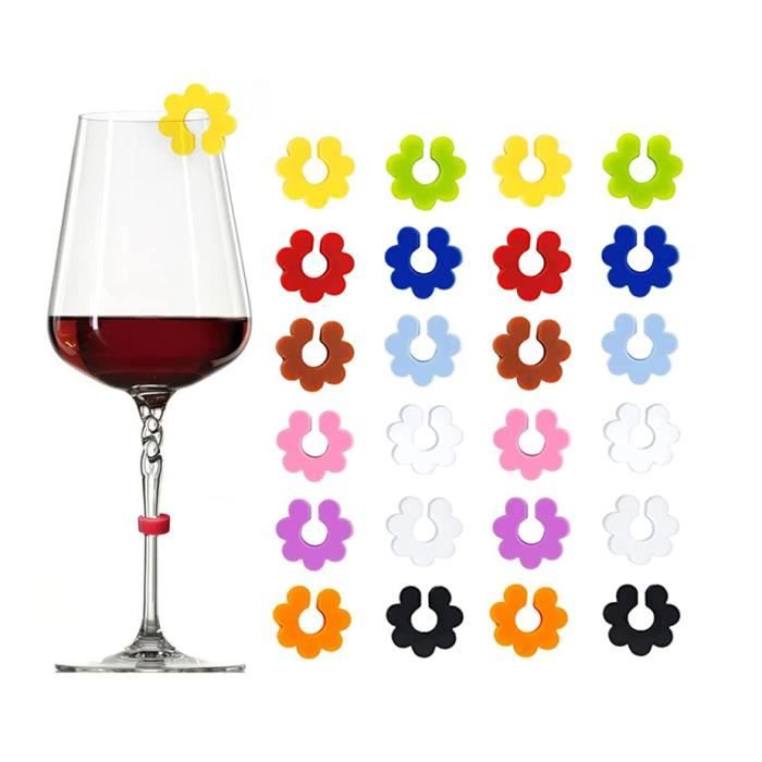 Lot De 36 Breloques En Silicone Pour Verres à Vin Avec