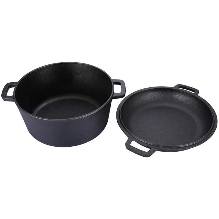 Casserole En Fonte 26 Cm Avec Panier De Fermentation - Compatible Induction - 2En1 Cocotte En