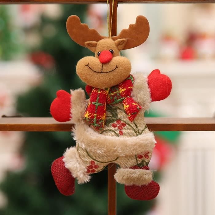 Renne de Noël illuminé, décoration extérieure de cour de renne de 11,8 pouces avec lumières LED