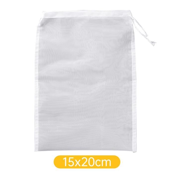 Lot De 3 Sacs à Lait Végétal En Nylon - 30x30 Cm - Filtration 100 Mailles - Avec Cordon De Serrage - Pour Laits De Noix, Fromage, Jus, Café - 1