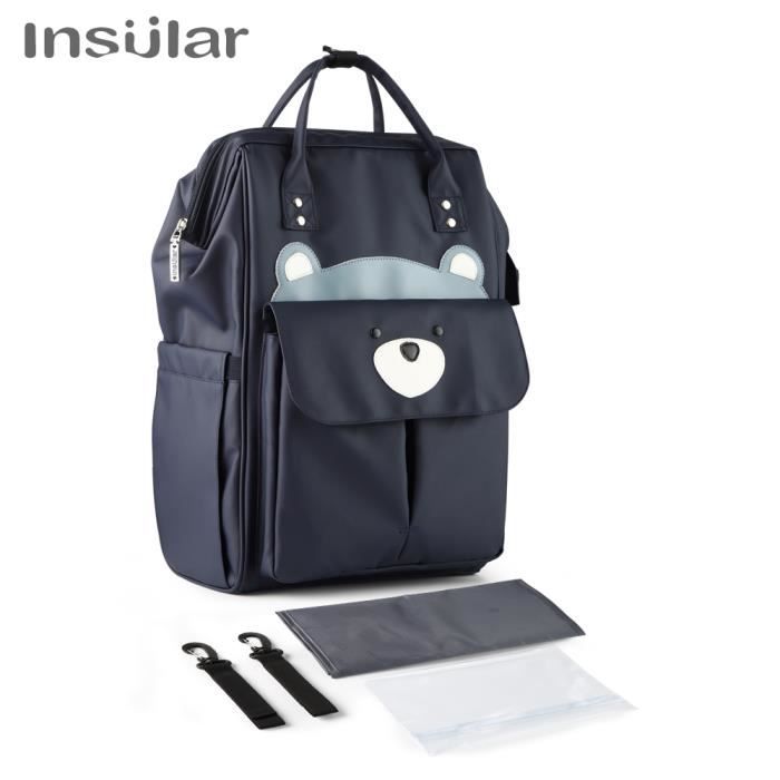 Bleu marine Sac Langer Design Cartoon Sac Dos Imperm able