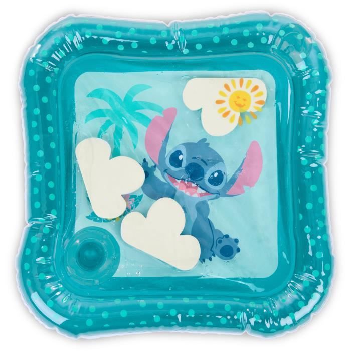 DISNEY BABY STITCH Tapis deau pour bébé jeu sensoriel et déveil​ gonflable facile à nettoyer pliable dès la naissance