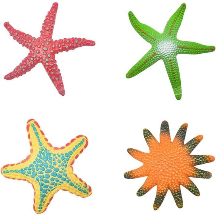 Set De 4 Jouets De Plongée Animaux Marins – Étoiles De Mer Colorées Pour Piscine – Cadeau été Enfant
