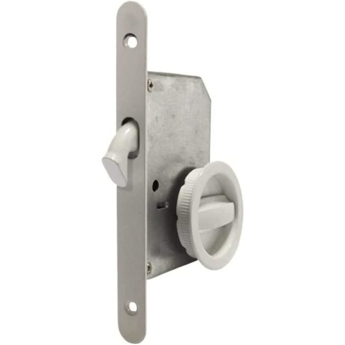 Poignée De Porte Fixe Sur Rosette - Bouton Blanc En Acier, Marque KeyMet, Neuf