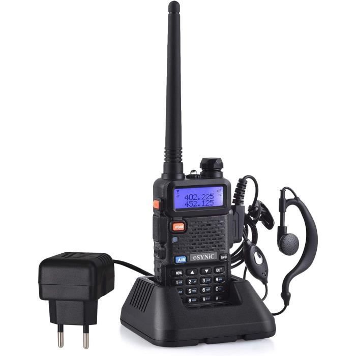 QUANSHENG UV-K5 Funkgerät 5W Walkie Talkie großer Reichweite Wiederaufladbare Handfunkgerät für Erwachsene Polizei Radio mit FM, NOAA, Typ-C Ladung, 200 Kanäle