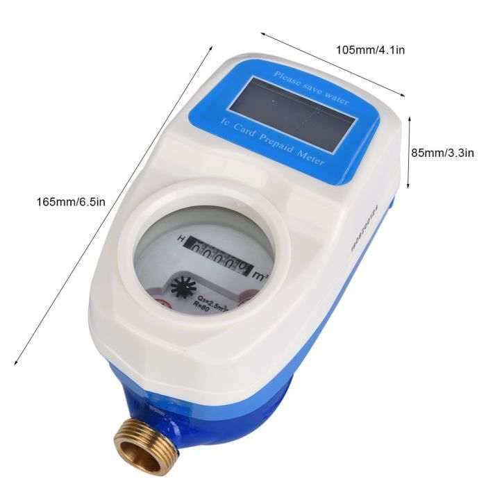 Pwshymi-Compteur D'eau De Jardin Compteur D'eau Froide De 15 Mm 1-2