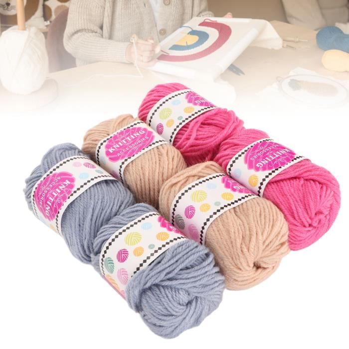 Kit Crochet Débutant - 24 Pelotes Miniatures 10g Acrylique Doux - 432m Total - Inclus Crochet 2.5mm & Aiguille à Laine