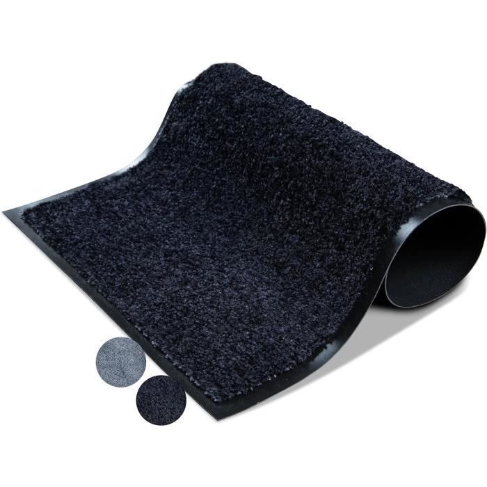 Paillasson Intérieur 60x90cm Noir - Absorbant, Antidérapant, Lavable - COSY HOMEER