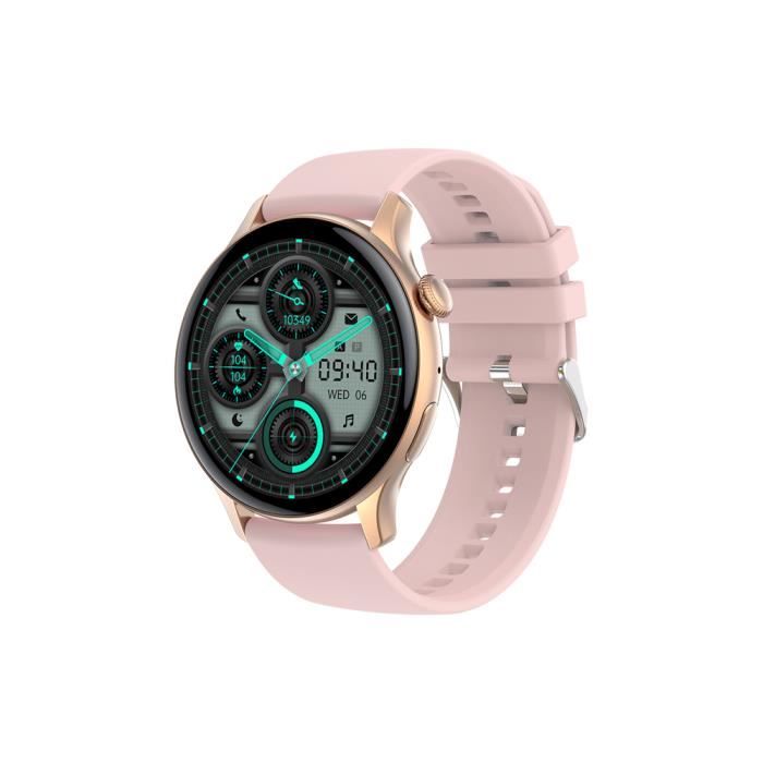 Montre Connectée 5.2 NFC avec Anti-vol et Bracelet Silicone Eko Rose