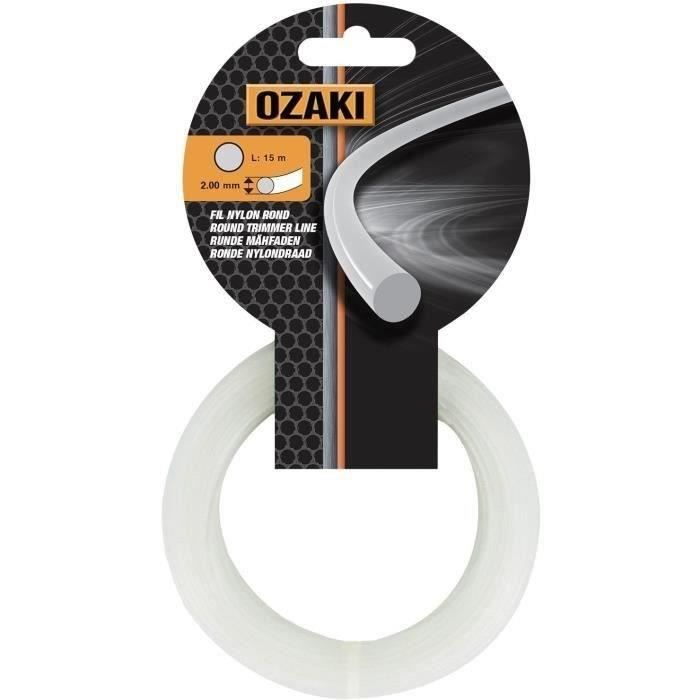 Anneau fil nylon - OZAKI - éco 2,0mm x 15m - Utilisé pour la pêche - Blanc