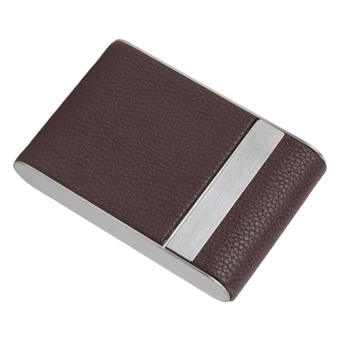 Accessoire Unisexe Voyage LONDO Étui Lunettes Cuir Véritable - Fermeture Bouton - Protection Rayures - 6,3x2,75x1,5 Pouces - 5 Couleurs étui Lunettes Fermeture Bouton