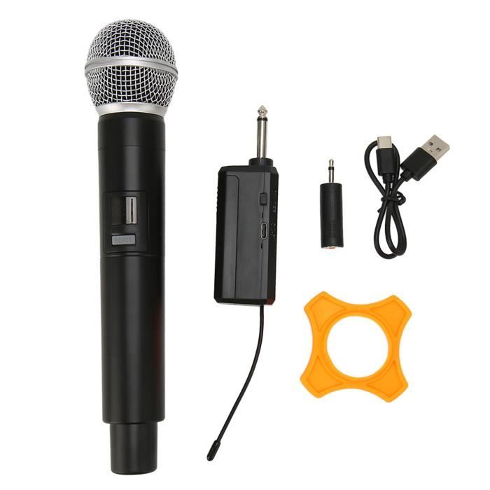 Fdit Microphone sans fil portable Système de microphone sans fil UHF  Microphone portable sans fil karaoké léger et stable pour - Cdiscount TV  Son Photo