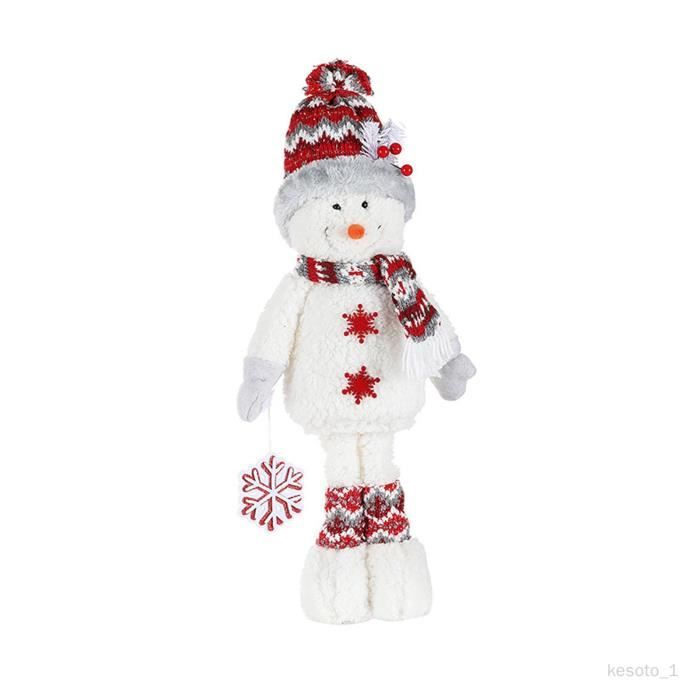 Bonhomme de neige en bonnet de noel avec écharpe et mitaines et