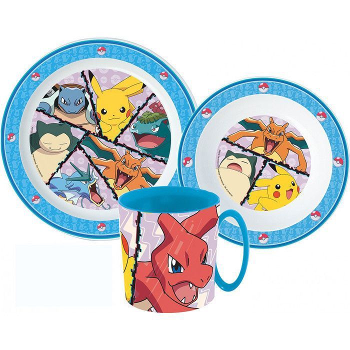 Comparer les prix de Mgs33 Pika ensemble 3 pieces , Service de Table pour Enfant avec Assiette, Bol à céréales et gobelet réutilisable 430 ML