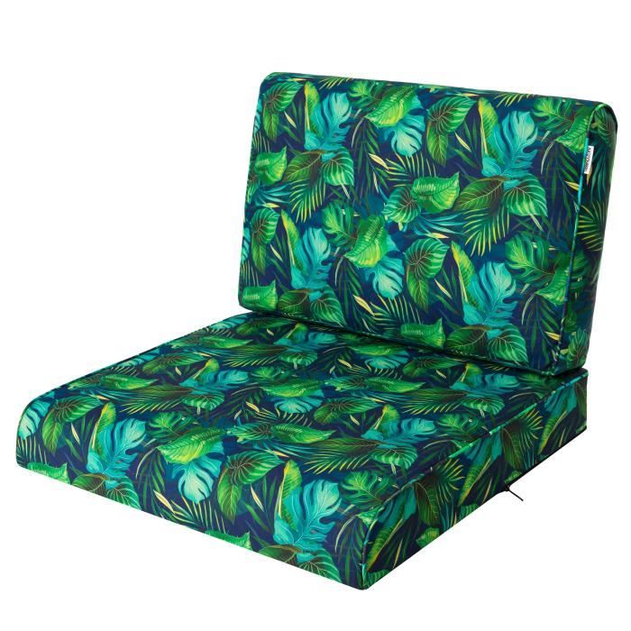 Coussin dassise - HOBBYGARDEN - NEL - Extérieur - 50 x 50 cm - Bleu foncé