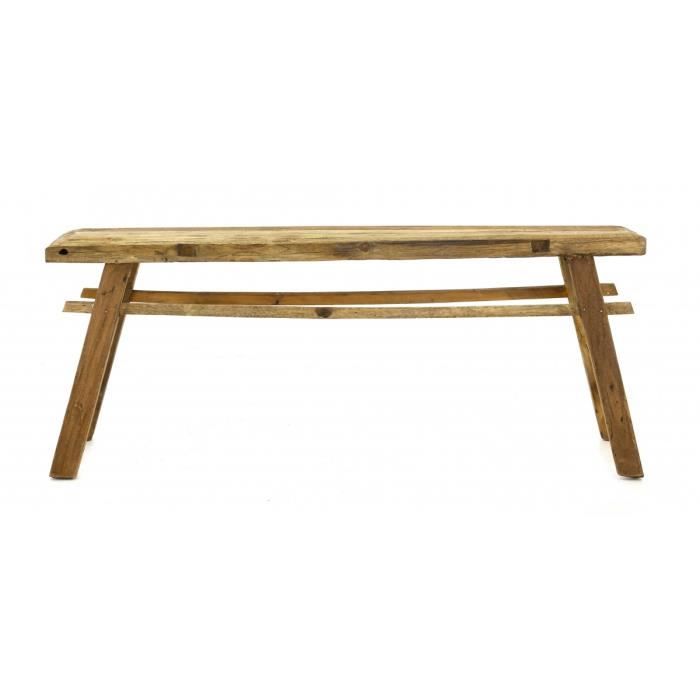 Banc Bois Recycle 140 Cm Noldor Achat Vente Banc Cdiscount