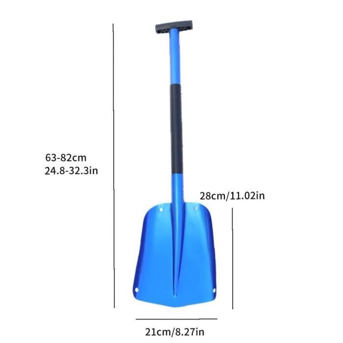 Pelle à Neige Aluminium Léger - Pelle Portable Urgence Voiture Avec Poignée Confort - Dénégement Jardin, Camping, Plage
