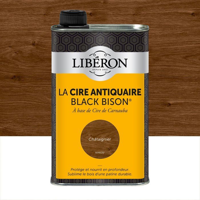 Cire antiquaire Black Bison® Liquide - LIBERON - Châtaignier - 0 5L Cire antiquaire Black Bison® Liquide - LIBERON - Châtaignier - 0 5L