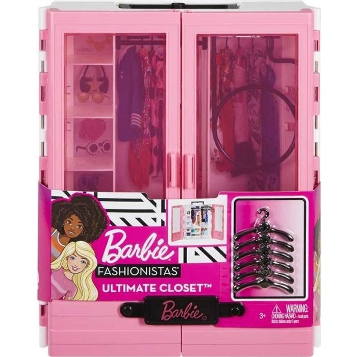 Dressing Barbie Fashionistas MATTEL GBK11 Pour ranger les vetements et accessoires Barbie Neuf Cdiscount Jeux Jouets