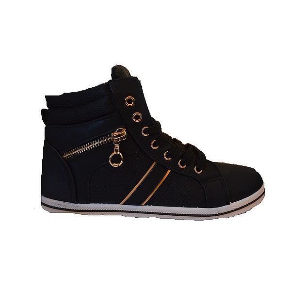 basket basse noir femme