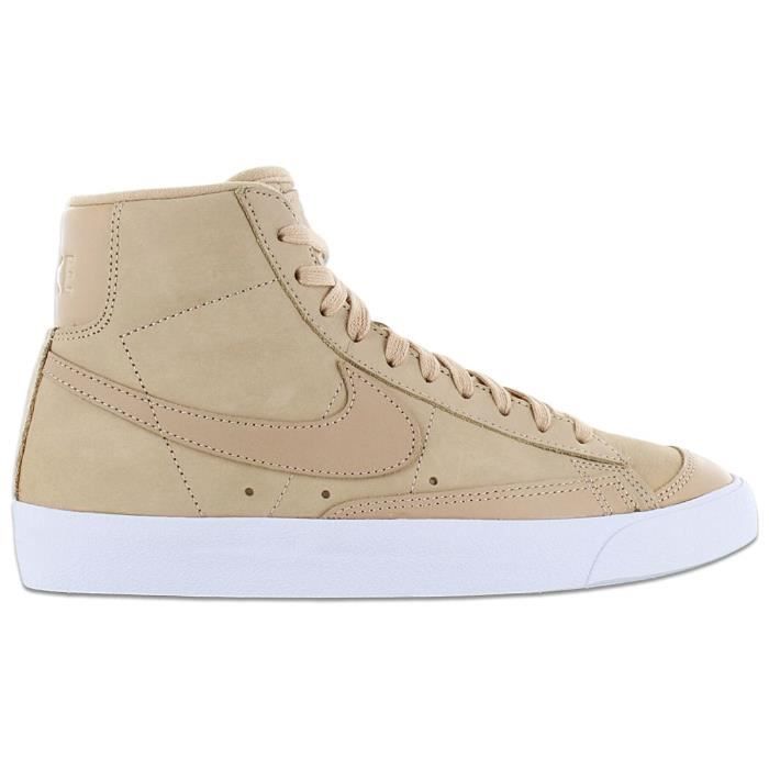 Sneakers Nike Blazer Mid Premium W Femmes Cuir Beige DQ7572