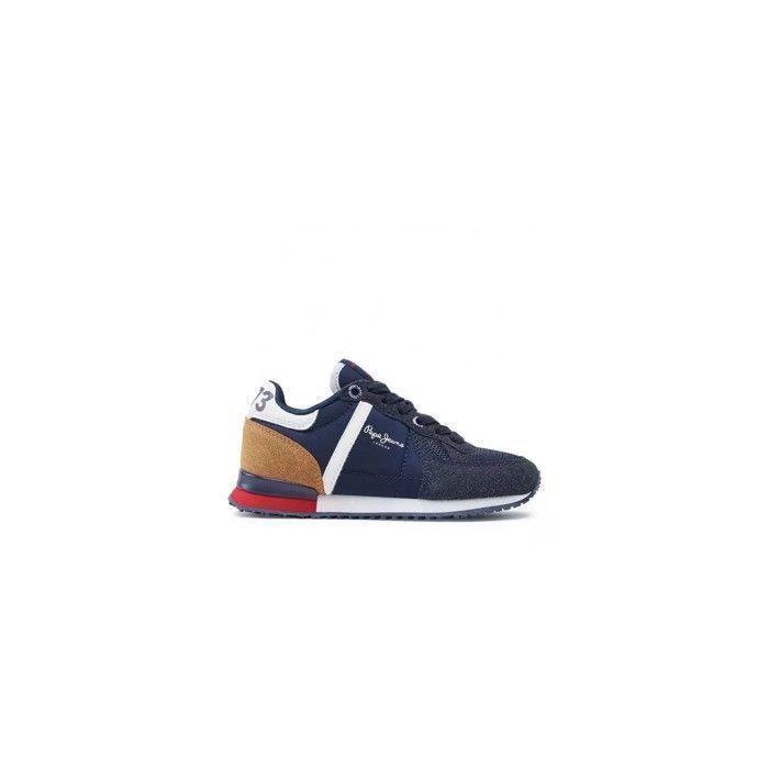 Pepe Jeans Baskets - PEPE JEANS - Sidney - Bleu marine - Lacets - Semelle antidérapante 2 cm