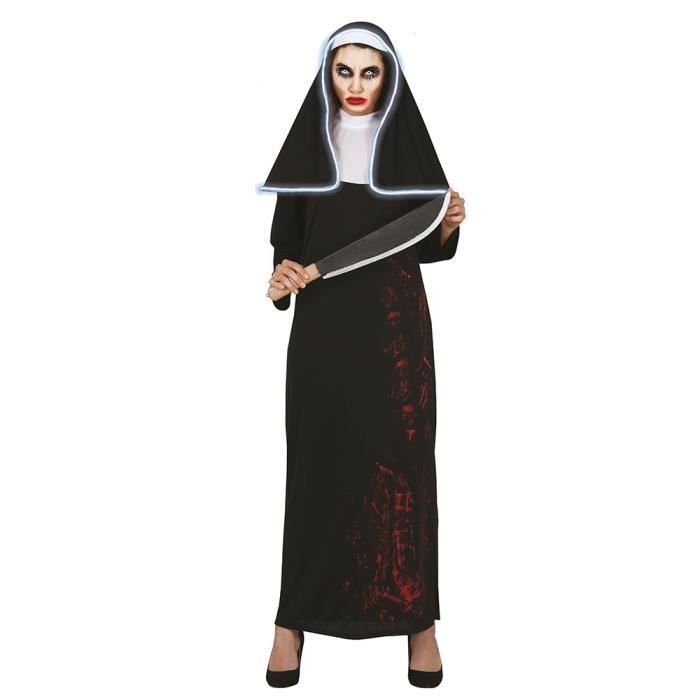 DÉGUISEMENT NONNE TUEUSE FEMME L Noir Cdiscount Jeux Jouets