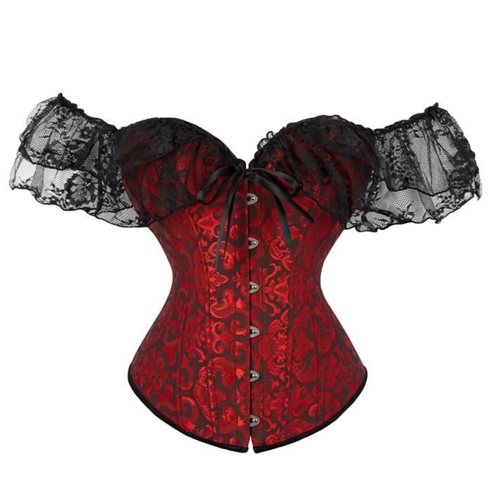 Corset Femme Bustier Dentelle Avec Floral Vintage Bustier Mariage