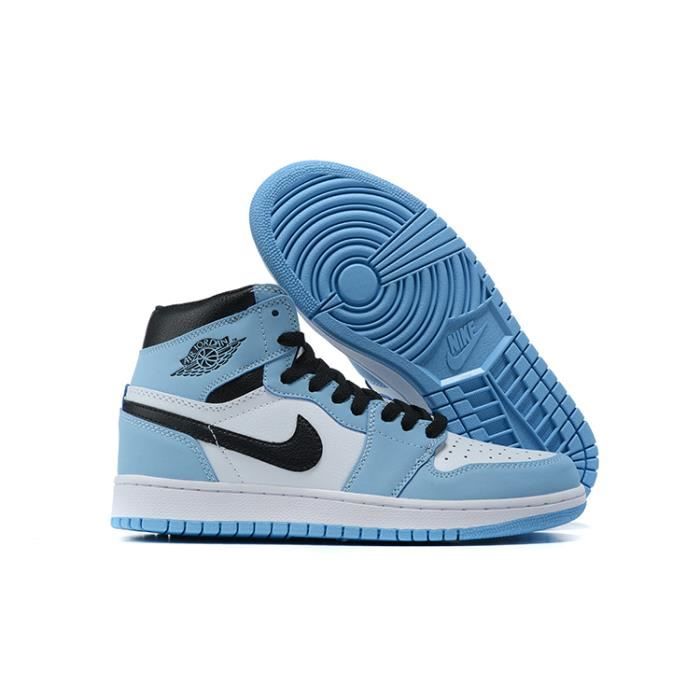 Jordan 1 bleu blanc on sale noir