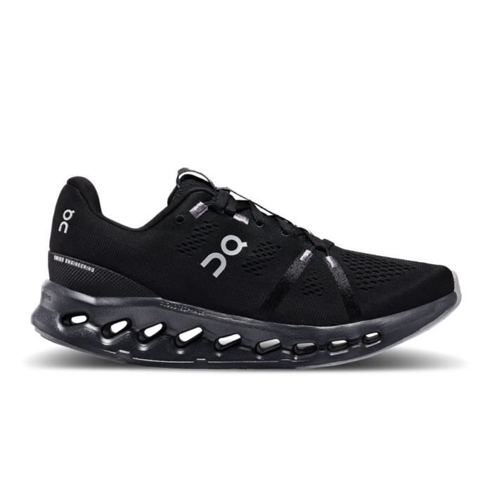 chaussures de running on running cloudsurfer 7 noir pour femme - amorti et confortables