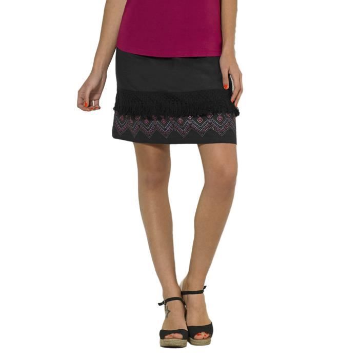 Bermuda Pantacourt Femme Coline - Noir - Taille S - Style Hippie Chic