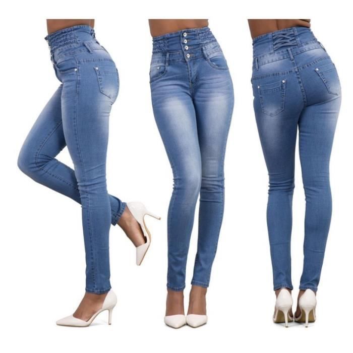 Jeans femme taille haute slim grande taille deals